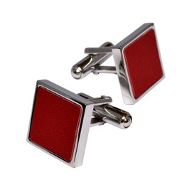 Tabarat Tps-063 Men's Cufflinks, Genuine Leather, Made in Japan, Brass, 10 Colors Available, Brass, No Gemstone