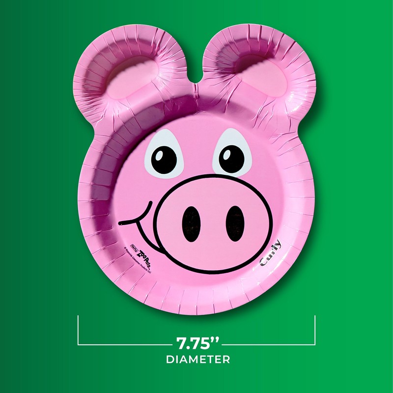 Hefty Zoo Pals Party Edition Paper Plates for Kids, Assorted