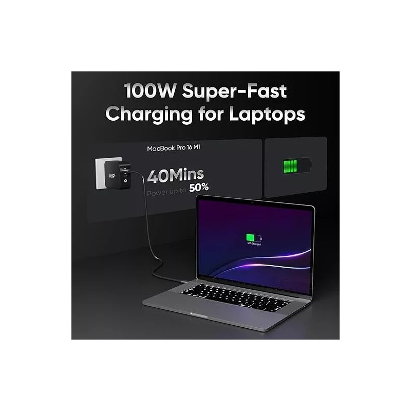 RVP+ 100W USB C Charger GaN(3rd Gen) PD3.0 Tech Power