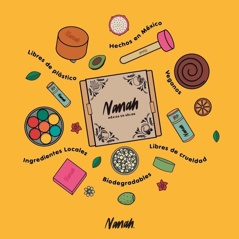 NANAH EN SÓLIDO Crema Sólida de Manzanilla Caléndula, vegana, con