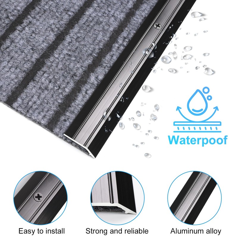 Jiekayi 6-Pack Metal Carpet Floor Transition Strips, 36in Carpet to