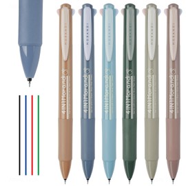 NiArt 6 Pack Morandi Gel Pens Multicolor 4 colour Pens All In One 0.5mm/0.02’’ Fine Tip 6-Pack Smudge-Free, Fast-Drying, Ideal for Note Taking, Writing, Journaling