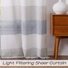Central Park Gray and Smoke Blue Stripe Sheer Color Block