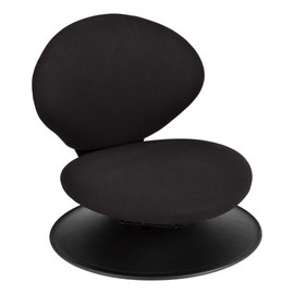 Norwood Commercial Furniture - NOR-ENI225BK-SO 360-Degree Swivel Padded Floor Chair with Back Rest for Teachers, Students, and Gamers, Black