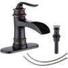 FRANSITON Waterfall Faucet Bathroom Faucet Single Handle One Hole Oil