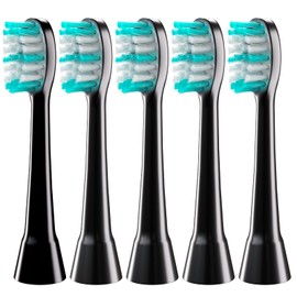 Replacement Brush Heads for Aquasonic Only Compatible with AquaSonic Black Series, 5-Pack Black
