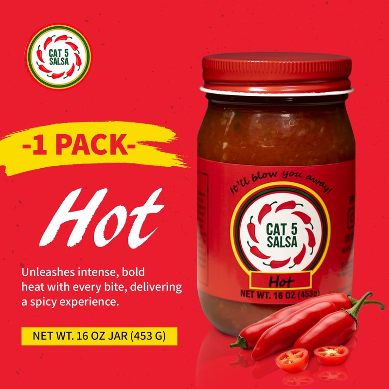 Cat 5 Salsa - Hot Chili Sauce - Bold Blend