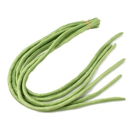 HUIANER Artificial Green Long Beans 6pcs Fake Long Bean Faux Fake Vegetable Food Model Display Props for Home Kitchen Garden Decorations Shop
