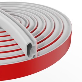 HNYNH Weather Stripping Door Seal Strip，Extra Thick Door/Windows Rubber Weather Seal Strip，Self-Adhesive Door Seal Strip Insulation Soundproofing Strip,Multiple Models (White, 0.39in*0.23in*20ft)