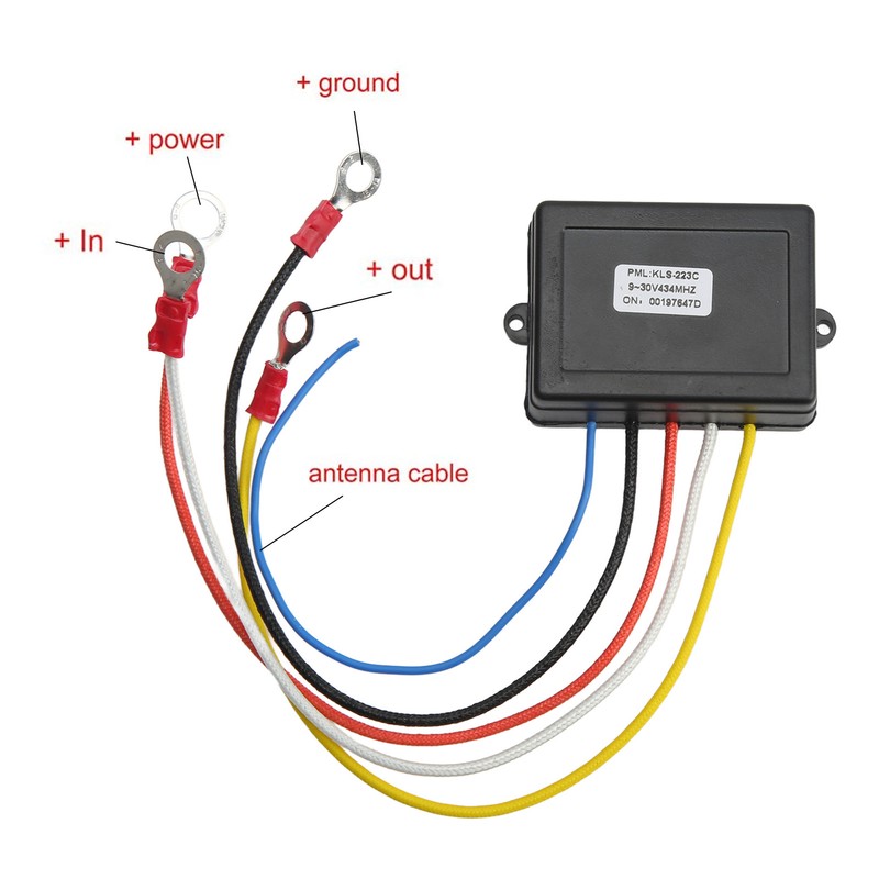 Wireless Winch Remote Control Kit with Indicator 75ft Range 12V