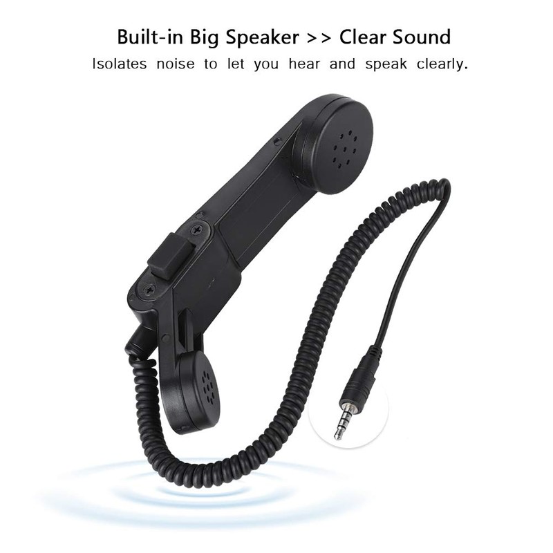 Topiky Military 3.5 mm Plug Handheld Speaker Microphone HiFi Sound