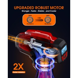 KeenPower Digital Cordless Tire Inflator Portable Air Compressor Automatic 160PSI w/Gauge Screen & 4+N Smart Mode & Dual Power Supply, Rechargeable 21V Battery Powered Handheld Air Pump, Car Tire Pump
