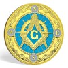 Imasoner Square & Compass Masonic Car Emblem for Accessories, Gold