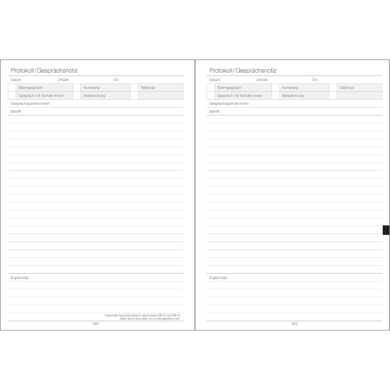 F&L - Organisational and Planning Book for Teachers 2025/2026, DIN