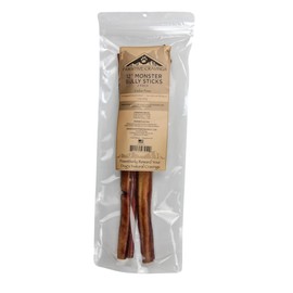 Pawsitive Cravings Monster Bully Sticks - 6 Inch All-Natural Bully Sticks for Dogs - Fully Digestible & 100% Grass-Fed Beef Sticks - Supports Dental Health - Extra-Thick Chews for Dogs - Pack of 3