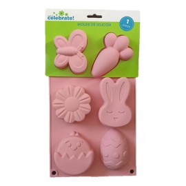Way to Celebrate Molde Flexible Silicón Para Galletas Hielos Postres Pascua