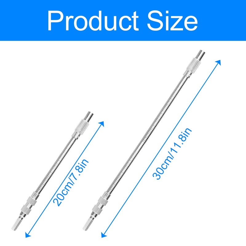 Tabanzhe 2 Pcs Flexible Drill Bit Extension - Sturdy and