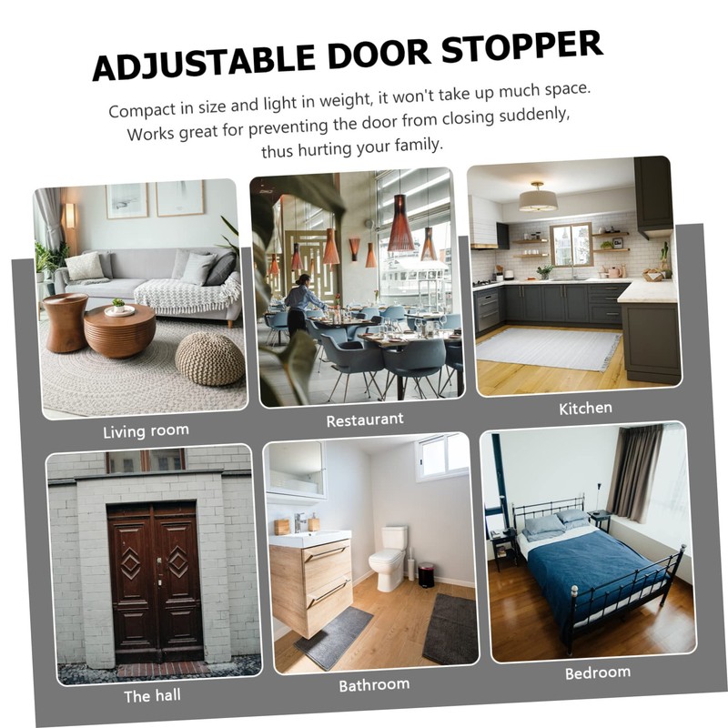 CAXUSD Heavy Duty Adjustable Door Stopper Foot-Operated Kickdown Door Holder
