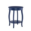 Powell Navy Blue Shapely Legs and Shelf Phipps Round Side