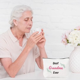 Grandma Gifts,Best Grandma Retirement Thank You Womens Day Thoughtful 60th 40th 50th 70th 80th 90th 65th 75th Birthday Mothers Day Christmas Holiday Useful Gifts from Grandchildren Makeup Bag