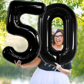 50 Balloons, Balloons 50, Number Balloons, 50th Birthday Women Balloons, 50th Birthday Decoration, Suitable for 50th Birthdays, Anniversaries, Weddings, Festivals