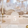 UNIQOOO Frosted Arch Wedding Table Numbers with Stands 1-15, 5x7