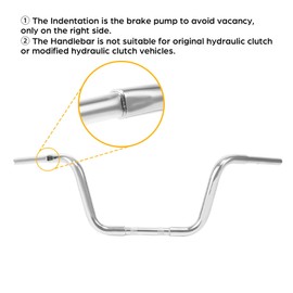 TCMT 10" Rise 1-1/4" Hanger Bar Handlebar Fits For Harley Softail Slim Heritage Fat Boy Deluxe Deuce Sportster XL 883 1200 Dyna Super Glide Wide Glide Low Rider Fat Bob Custom Application