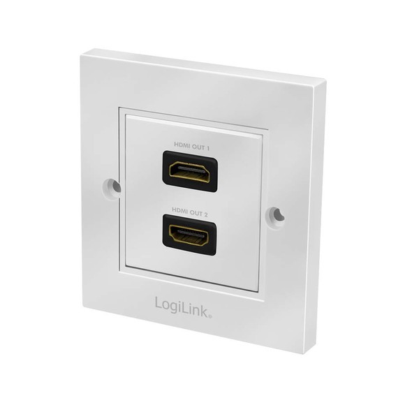 LogiLink AH0018 HDMI Wall Socket with 2 x HDMI High