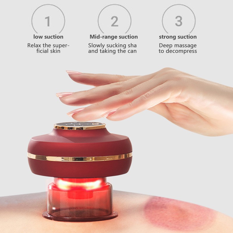 Electric Cupping Massager 3 Temperature Control Vacuum Cupping Portable Scraping