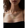 INFUSEU Initial Necklace Women Letter Heart Jewelry Z Gold Pendant