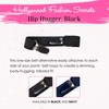Hollywood Fashion Secrets Hip Hugger, Black, Elastic Belt Alternative, One