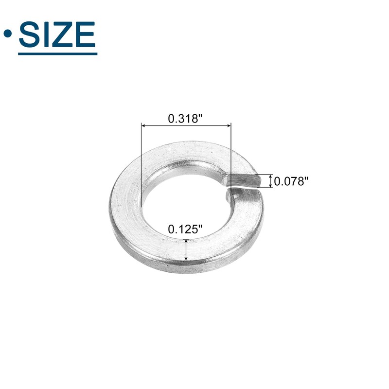 sourcing map 5/16" Split Lock Washer, 100Pcs 316 Stainless Steel