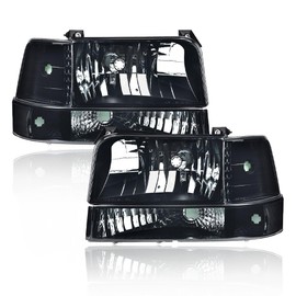 G-PLUS Headlights Fit Ford F150/250/350 Bronco/F-Super Duty 1992-1997