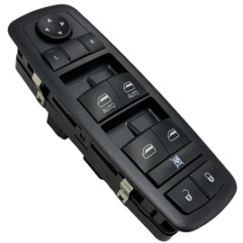 68110866AB Driver Side Power Window Switch 9 PINS + 3 PINS Fit for 2013-2015 Ram 1500 2500 3500 4500 5500,2013-2015 Ram C/V, 2012-2016 Dodge Grand Caravan, 2012-2015 Chrysler Town & Country