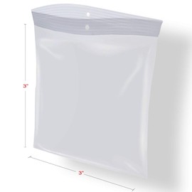 Deeb's 1000 Count Clear Zipper Lock Baggies Craft Resealable Plastic Baggy 2 Mil Zipper Poly Bags (3" x 3")