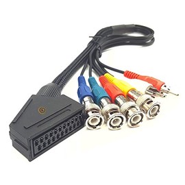 CoolNovelties Sony PVM Monitor 4 x BNC 2 x Phono Input to RGB Female Scart Breakout Cable