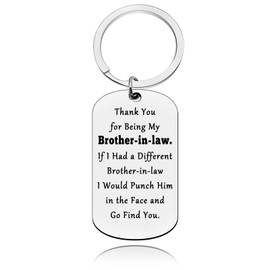 Funny Brother-in-Law Keyring Gifts for Brother-in-Law Groom Keychain Wedding Engagement Brother-in-Law Gifts for Brothers from Bride Sisters Birthday Thanksgiving Gift for Husband of the Bride