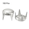 sourcing map Pack of 100 6 mm Silver Round Dome