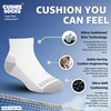 Cushee Socks Thick Ankle Socks, 3 pairs/pack (US, Large White)