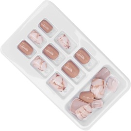 P146: 24 Piezas de Uñas Postizas, Cubierta Completa, Pegamento en Uñas, Herramienta de Manicura, Acrílico, Uñas Pegadas