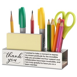 Thank You “Sincere Gratitude for Your Help and Collaboration” Team Member Appreciation Gift, Leaving Farewell New Job Promotion Gift, Leadership Recognition Office Pencil Holder Organizer TBZ150