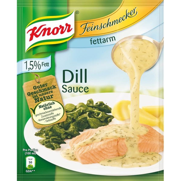 Knorr Feinschmecker fettarm Dill Sauce 1,5 % Fett Beutel ca.50g