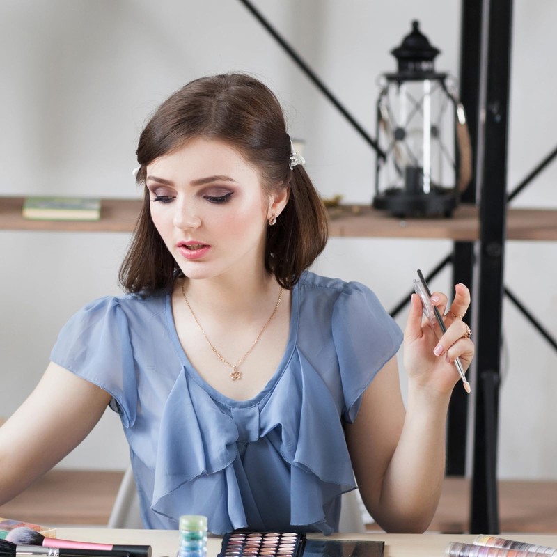 Jeffdad 20Pcs Long Eyeshadow Applicators Sponge Eyeshadow Brush Sets, Reusable