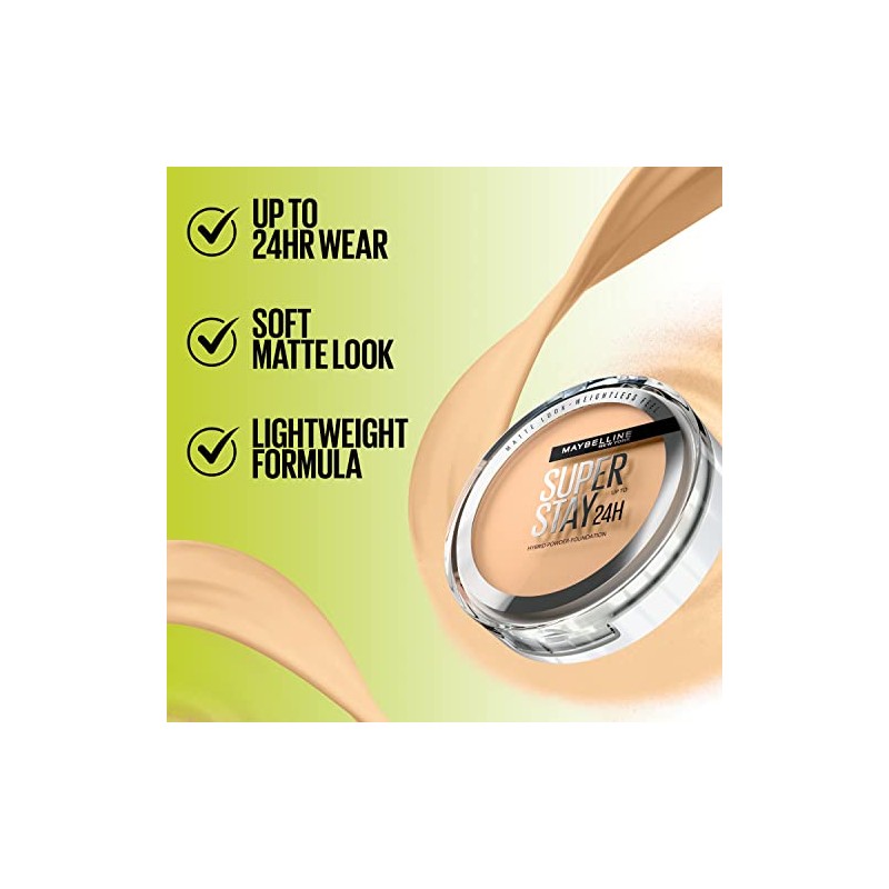 Maybelline Supertay Active Wear base de maquillaje en polvo 128