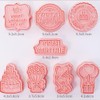 8pcs 3D Easter Cookie Cutter Set, Cookie Mold,Cute Cartoon Shapes