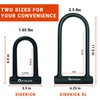 OTTOLOCK Sidekick XL Full-Size U-Lock | Lightweight Silicone-Coated Bike Lock,