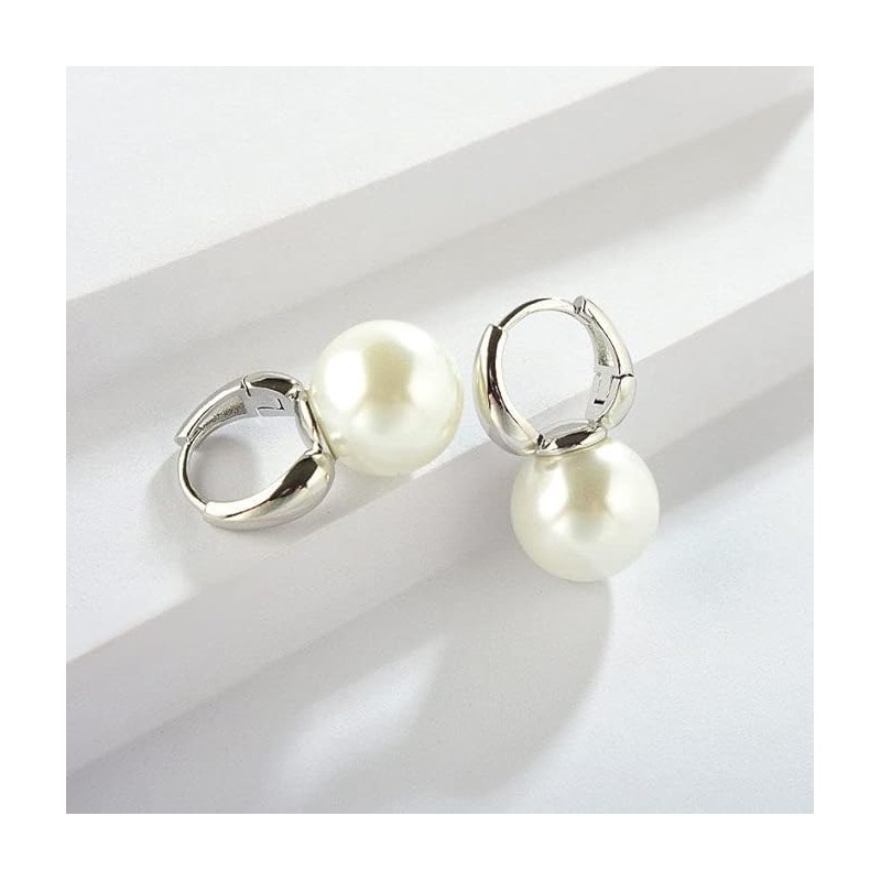 HUGE TOMATO Pearl Drop Earrings, 14mm Elegant Big Pearl Earrings