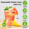Lamosi 1000 Pack 12 oz Clear Plastic Cups,12 Ounce Disposable
