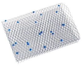 OLYCRAFT 1.1 Yard Blue Veil Neting Fabrics with Small Ball, Polyester/100%, Wedding Veil Fabric, Blue, Fabric, 9.84 Inch/250mm Wide