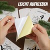 BOFUNX 24 Stück Weihnachten Flaschenetikett 1-24 Zahlen Aufkleber Weinetiketten Adventskalender